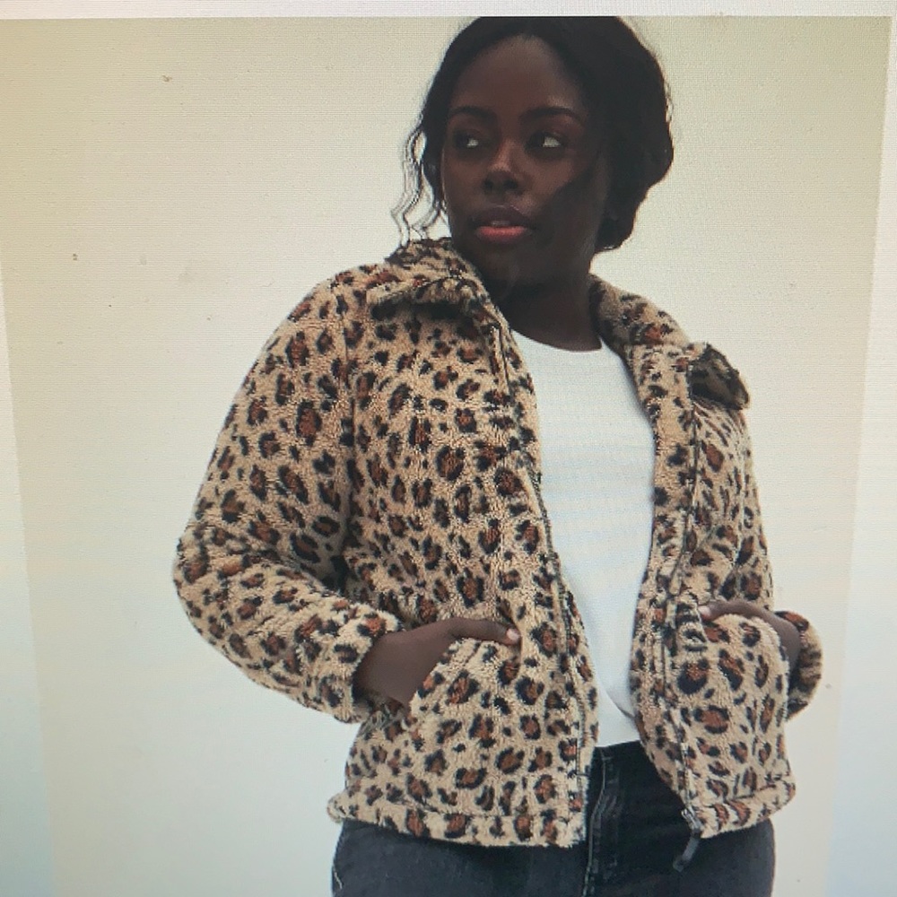 Leopard Fleece Jacket